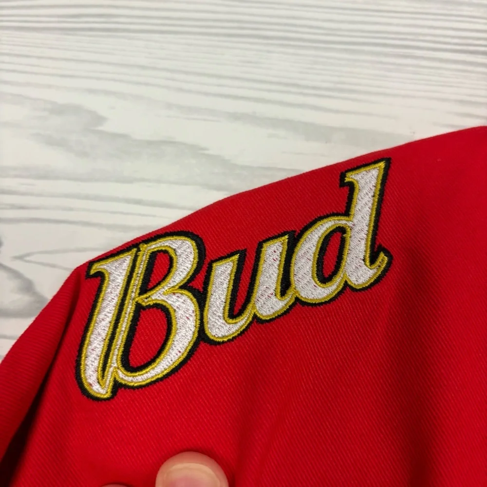 NWT NASCAR DALE EARNHARDT JR BUDWEISER DRIVER FULL SNAP JACKET JRM MEDIUM - Picture 6 of 12